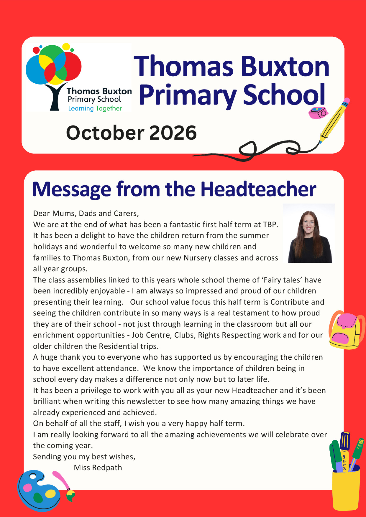 Screenshot of Newsletter